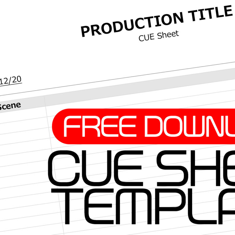 【フリー素材】CUEシート【無料テンプレート】