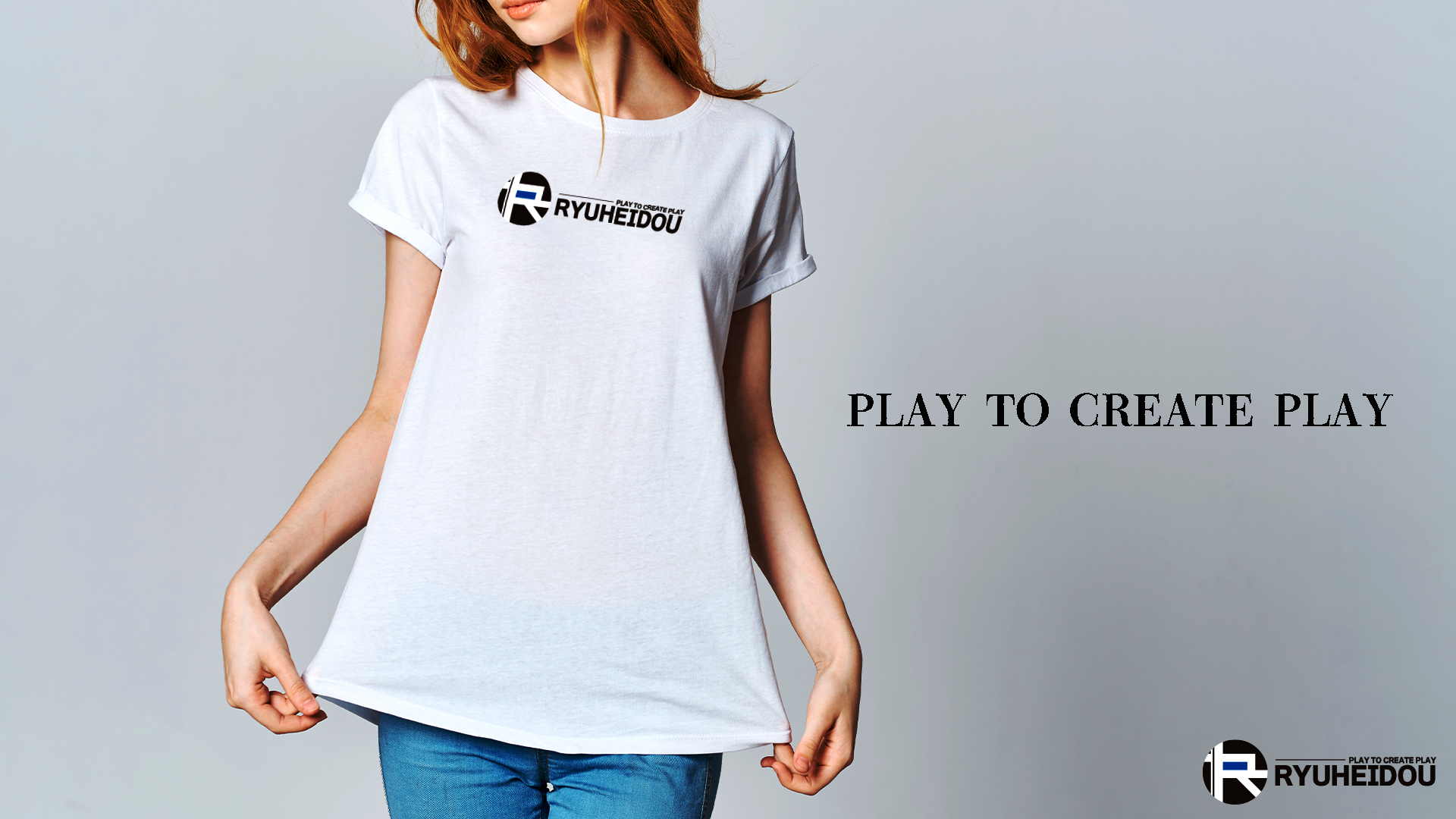 PLAY TO CREATE PLAY 竜平堂のオリジナルロゴTシャツの画像